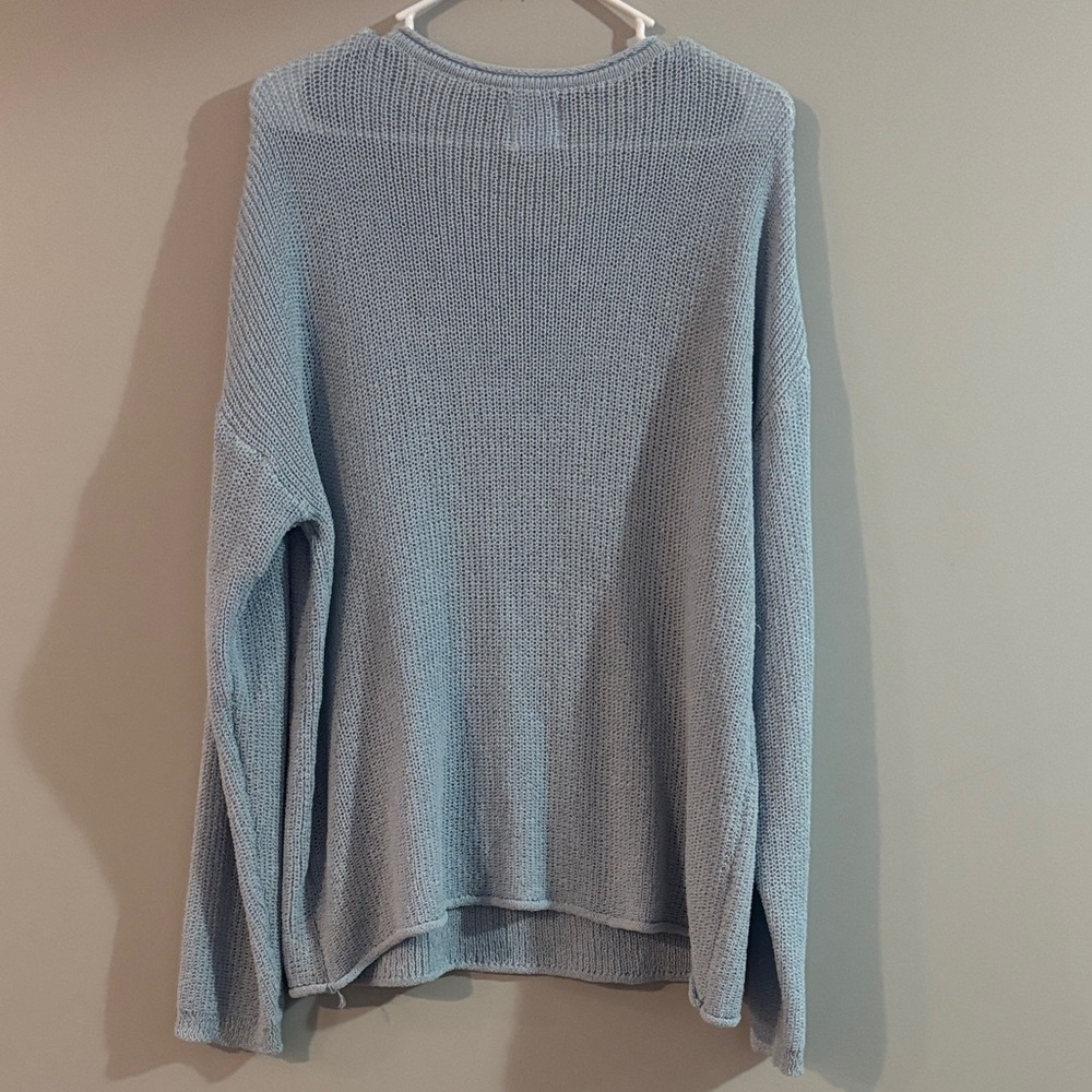 Stylish Blue Sweater with Sparkle Design - Picture 3 of 3